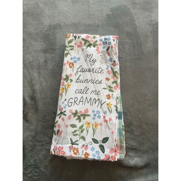 Shabby Chic Other - Shabby Chic My Favorite Bunnies Call Me Grammy Dish Towel Set 3 Pack
